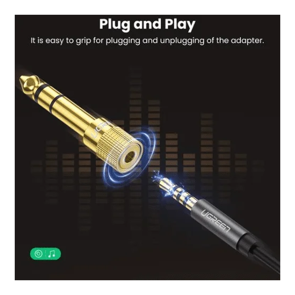 Ugreen Adaptateur Audio 6.5mm Male to 3.5mm Female