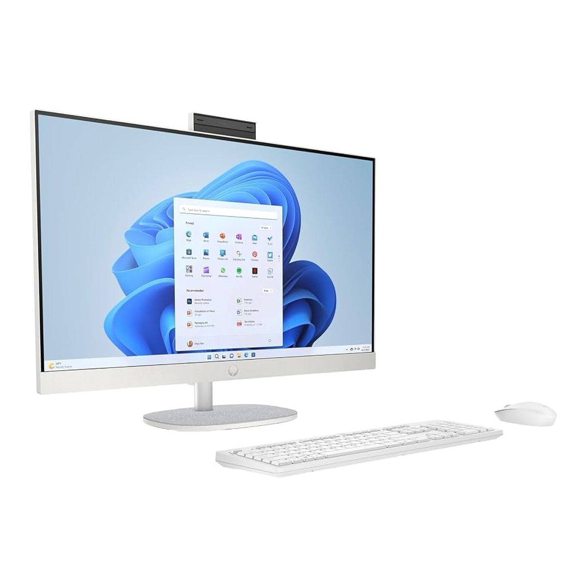 HP Pavilion 27-ca2026nk AiO Processeur Intel i5-13400T (jusqu’à 4.4 GHz, 20 Mo de cache, 10 cœurs) Memoire 8Go DDR4, Disque Dur 512 SSD, Écran tactile FHD 23,8", Wifi & Bluetooth , Windows 11 Famille 64, Garantie 1an